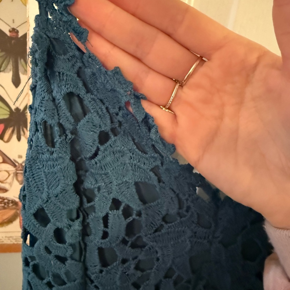 ASTR Teal Lace Midi Dress - Picture 5 of 6